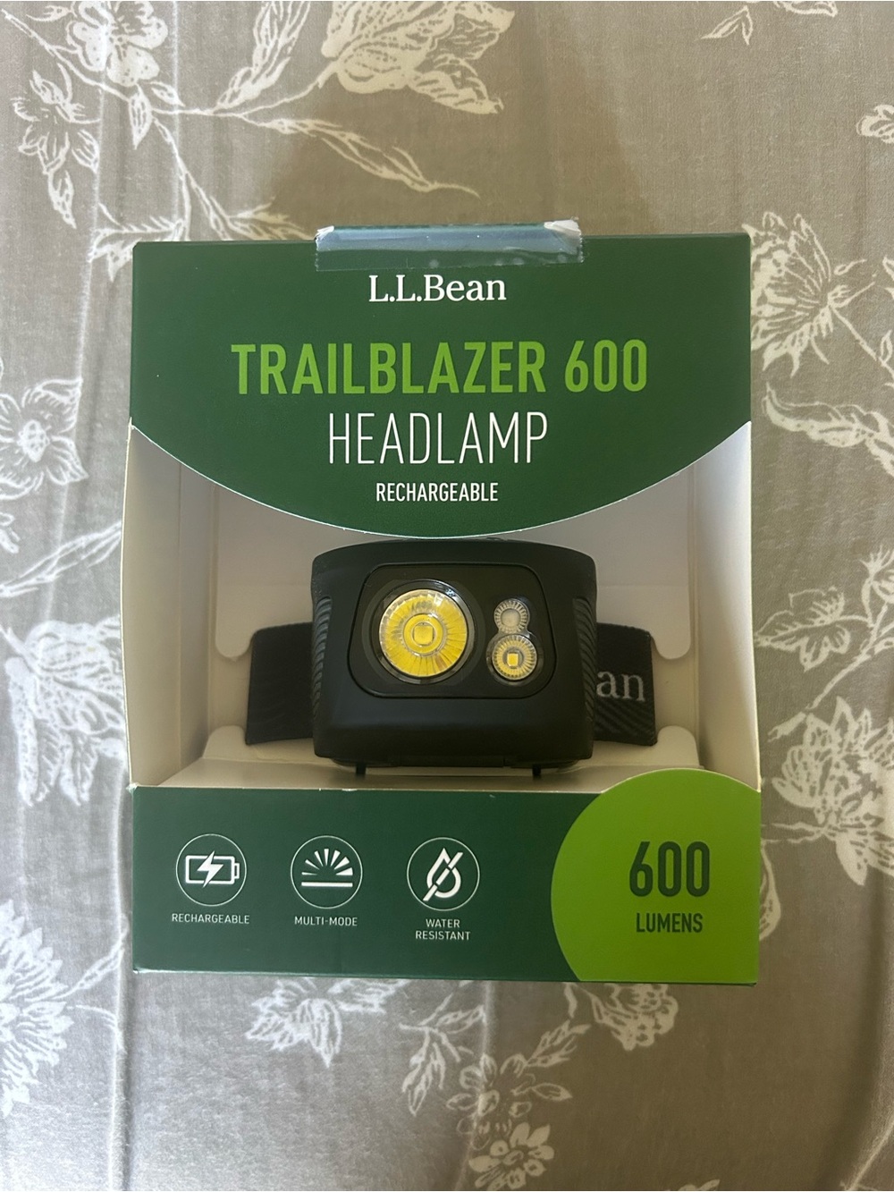 L.L. Bean Trailblazer 600 Headlamp 600 Lumens Rechargeable LED Water Resistant